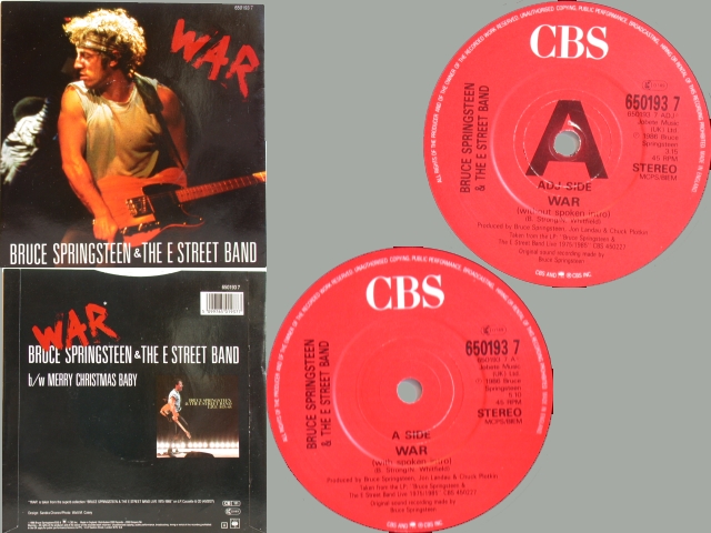 Bruce Springsteen - WAR (INTRO / NO INTRO)